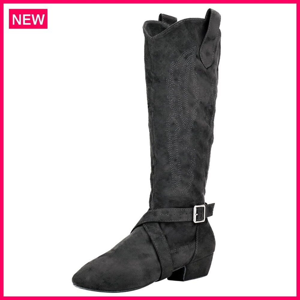 Women's Dance Shoes with Suede Sole for Salsa Swing Line Dancing